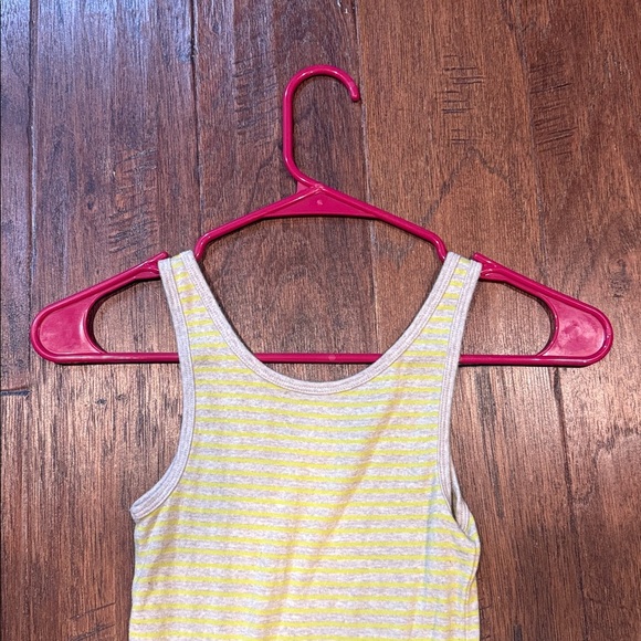 XS Merona Yellow and White & Light Gray Striped Tank Top - Picture 8 of 8